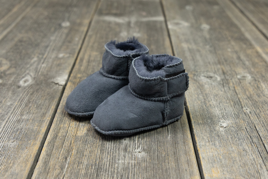 Babyschuhe Lammfell mit Klettverschluss