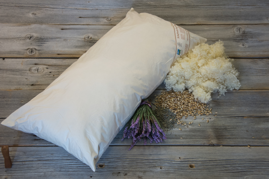Kombikissen Schafwolle-Dinkel-Lavendel